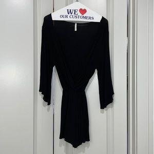 Black Long Sleeve Romper